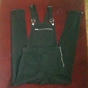 Divided H&M, Black Overalls,  Women's Size:S , Zippers